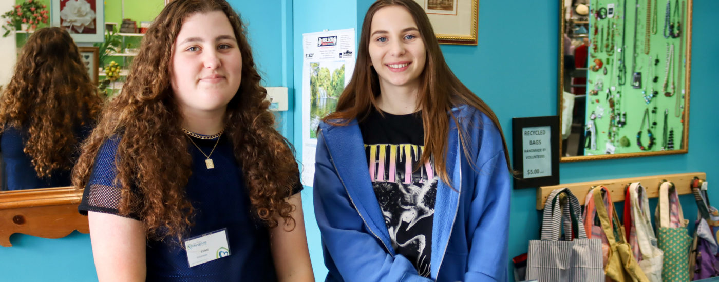 Empowering Teens; Hospice Shops Volunteers Esme And Lilian