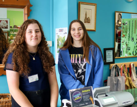 Empowering Teens; Hospice Shops Volunteers Esme And Lilian