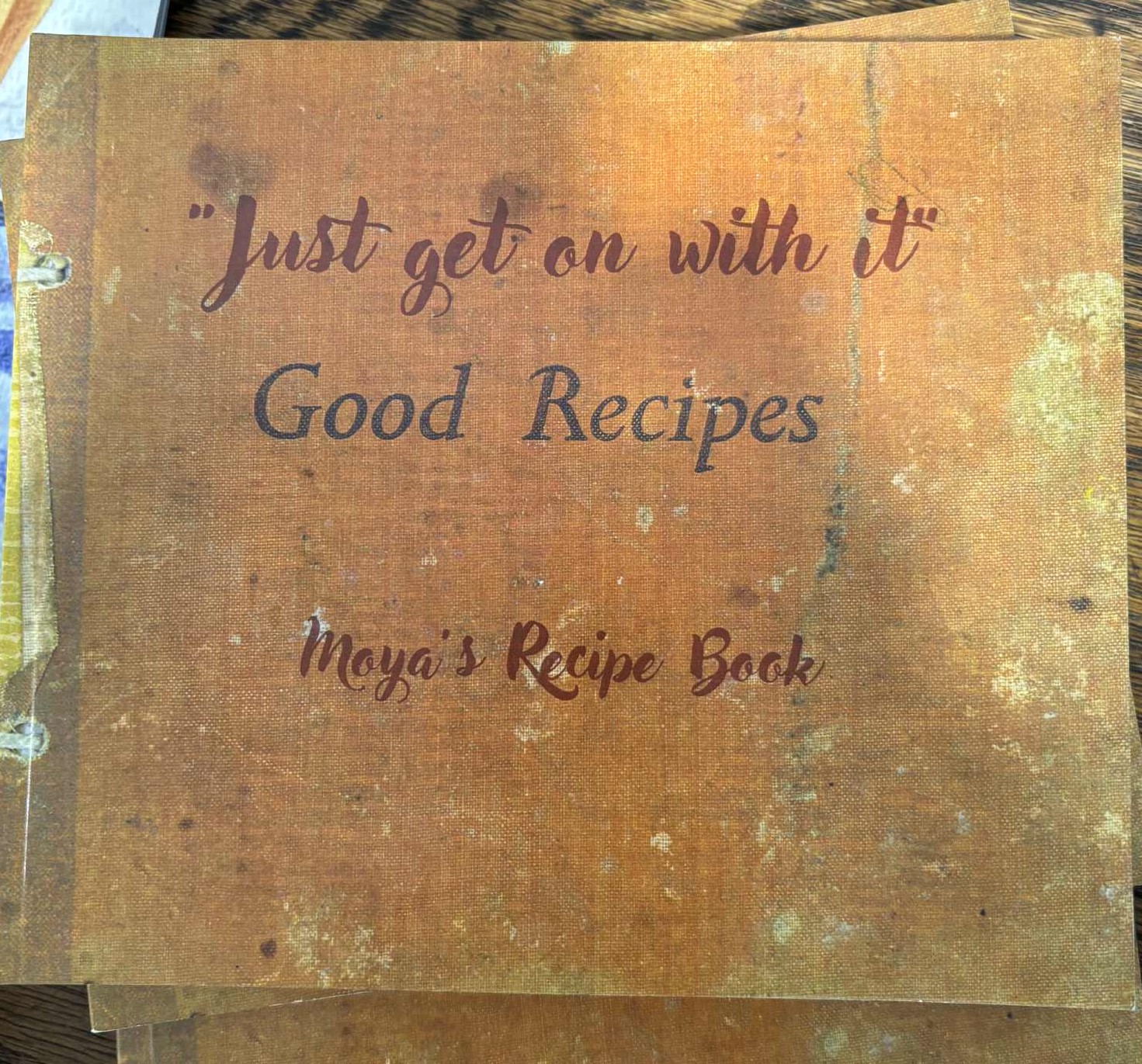 Just get on with it recipe book cover