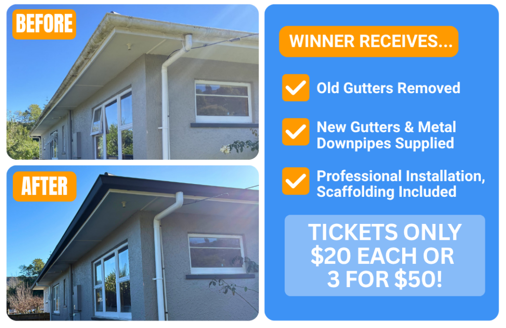 Gutter Raffle - Before and After - Nelson Tasman Hospice